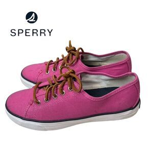 Sperry Top-Sider Seacoast Core Lace-up Pink Canvas Women's Sneakers 7.5